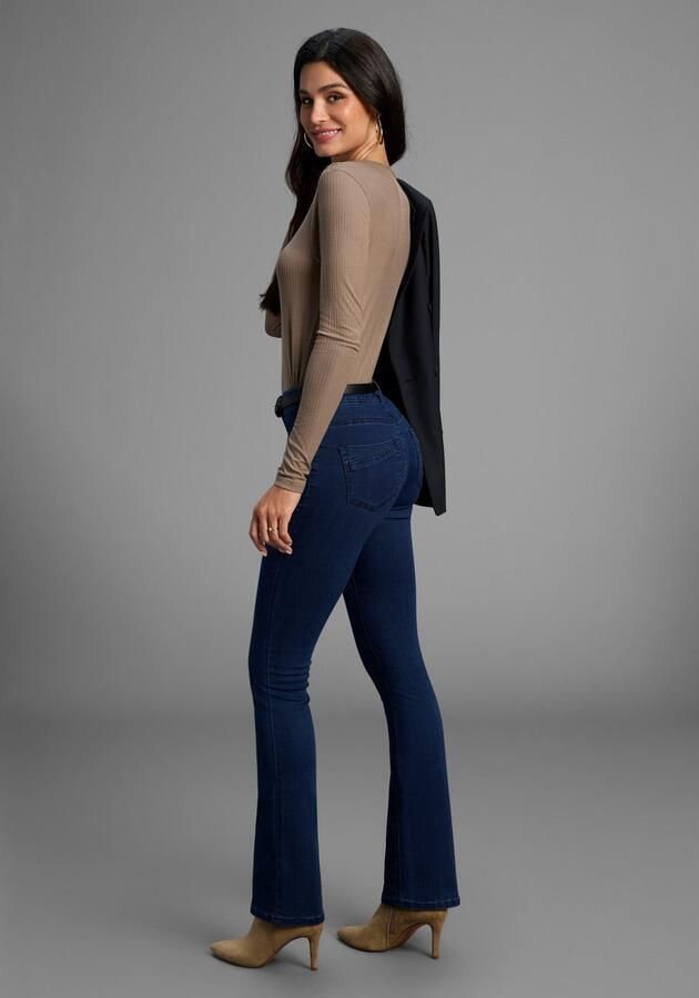 Arizona Bootcut jeans Ultra Stretch uitlopende pasvorm used-wassing hoge taille - Foto 4