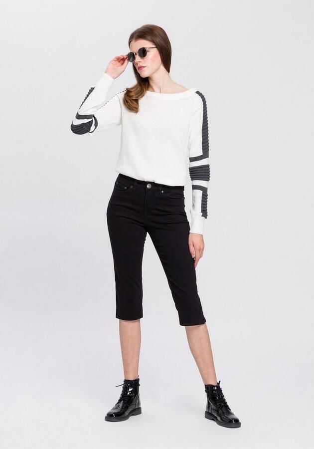 Arizona Capri jeans Met splitje in de zoom smalle pasvorm met stijlvolle studs hoge taille - Foto 6