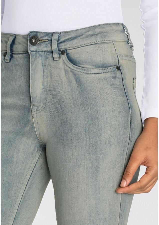 Arizona Capri jeans Met splitje in de zoom smalle pasvorm met stijlvolle studs hoge taille
