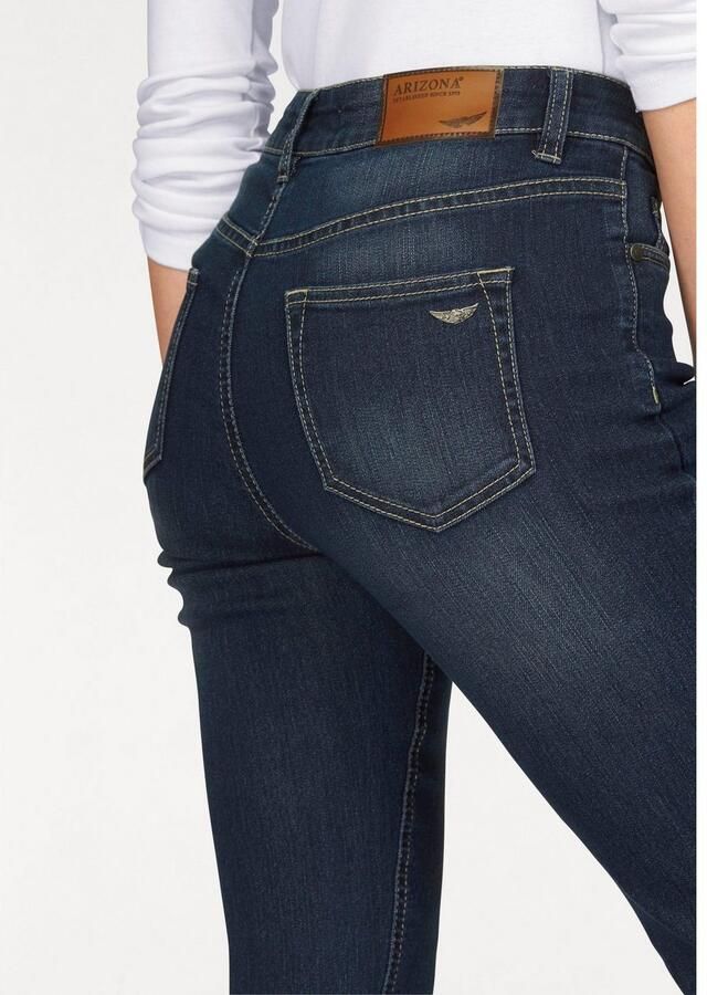 Arizona Capri jeans Met splitje in de zoom smalle pasvorm met stijlvolle studs hoge taille