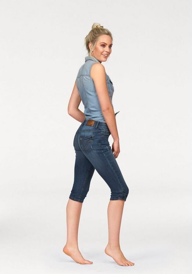 Arizona Capri jeans smalle pasvorm met destroyed-effecten lage taille - Foto 3