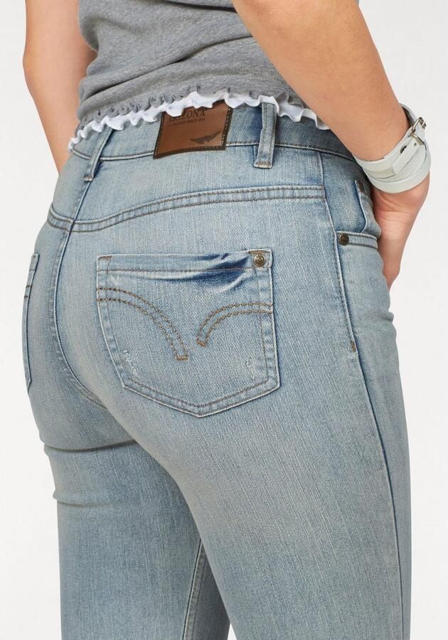 Arizona Capri jeans smalle pasvorm met destroyed-effecten lage taille - Foto 5