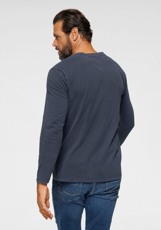 Arizona Henleyshirt Lange mouw casual ronde halslijn van katoen - Foto 5