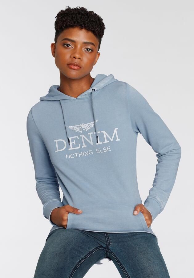 Arizona Hoodie Lange mouwen figuurvolgend van katoenmix - Foto 4