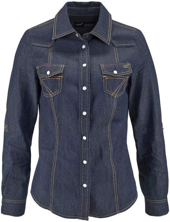 Arizona Jeans blouse Met drukknopen in parelmoer-look - Foto 2