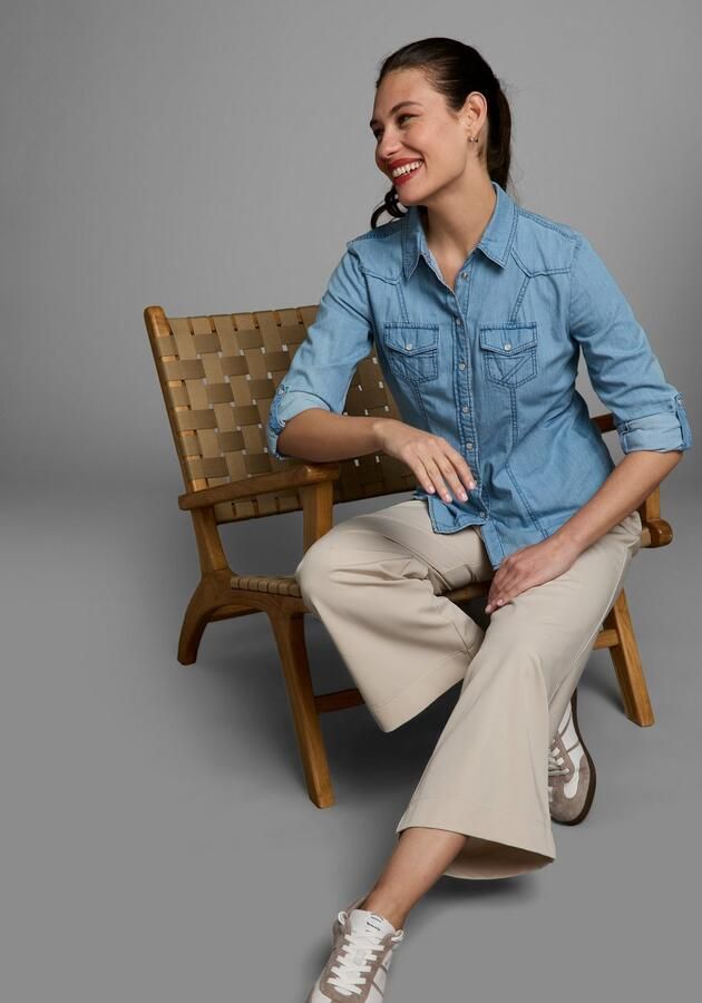 Arizona Jeans blouse Met drukknopen in parelmoer-look - Foto 6