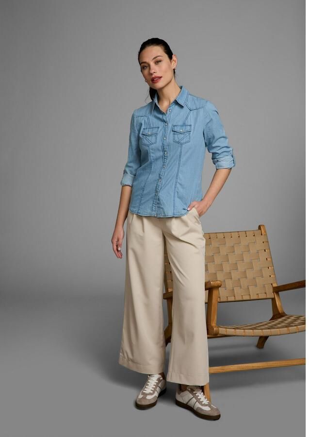 Arizona Jeans blouse Met drukknopen in parelmoer-look - Foto 5