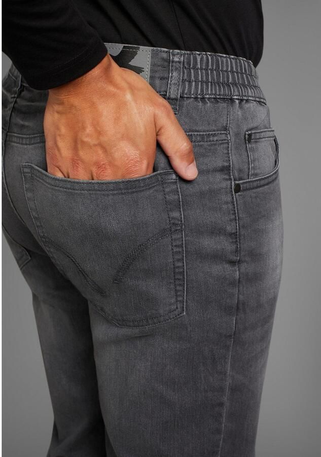 Arizona Jeans met elastische band Paul elastische tailleband comfort-fit rechte pijpsnit