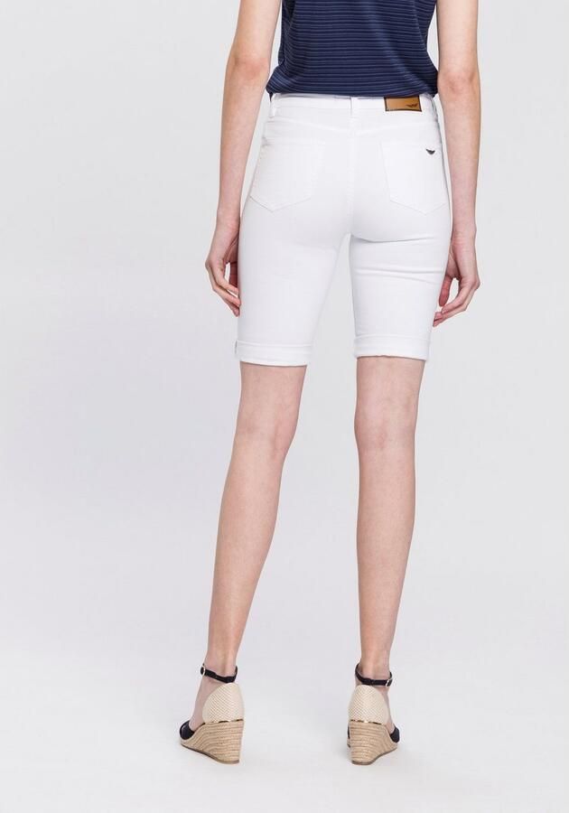 Arizona Jeansbermuda smalle pasvorm opgerolde zoom used-wassing hoge taille - Foto 4