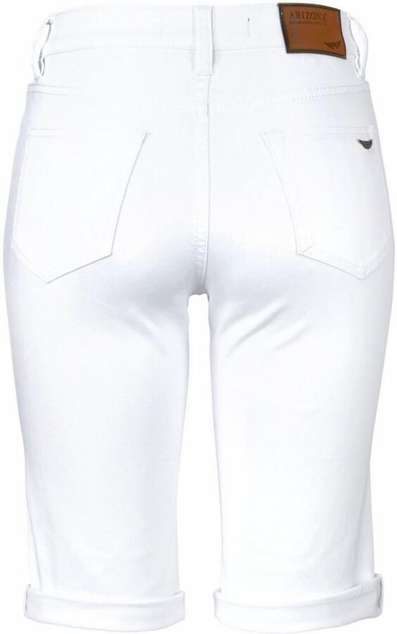 Arizona Jeansbermuda smalle pasvorm opgerolde zoom used-wassing hoge taille - Foto 9