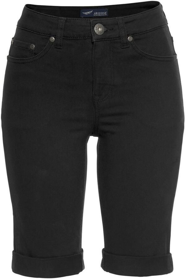 Arizona Jeansbermuda smalle pasvorm opgerolde zoom used-wassing hoge taille - Foto 7