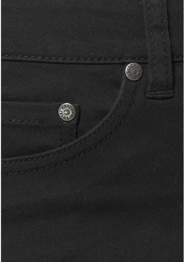 Arizona Jeansbermuda smalle pasvorm opgerolde zoom used-wassing hoge taille