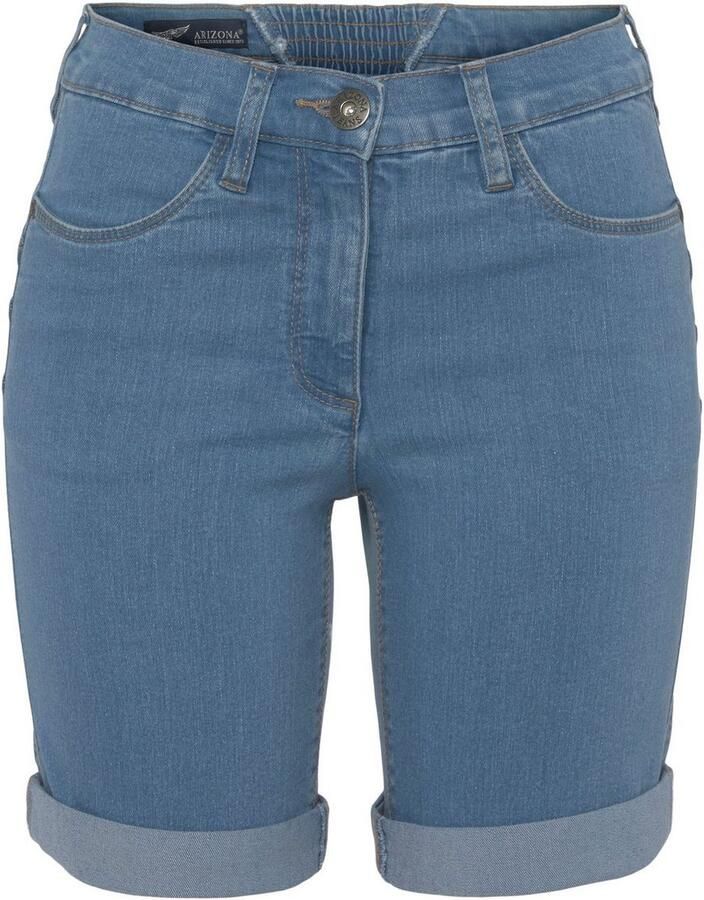 Arizona Jeansbermuda wijde pasvorm korte pasvorm hoge taille