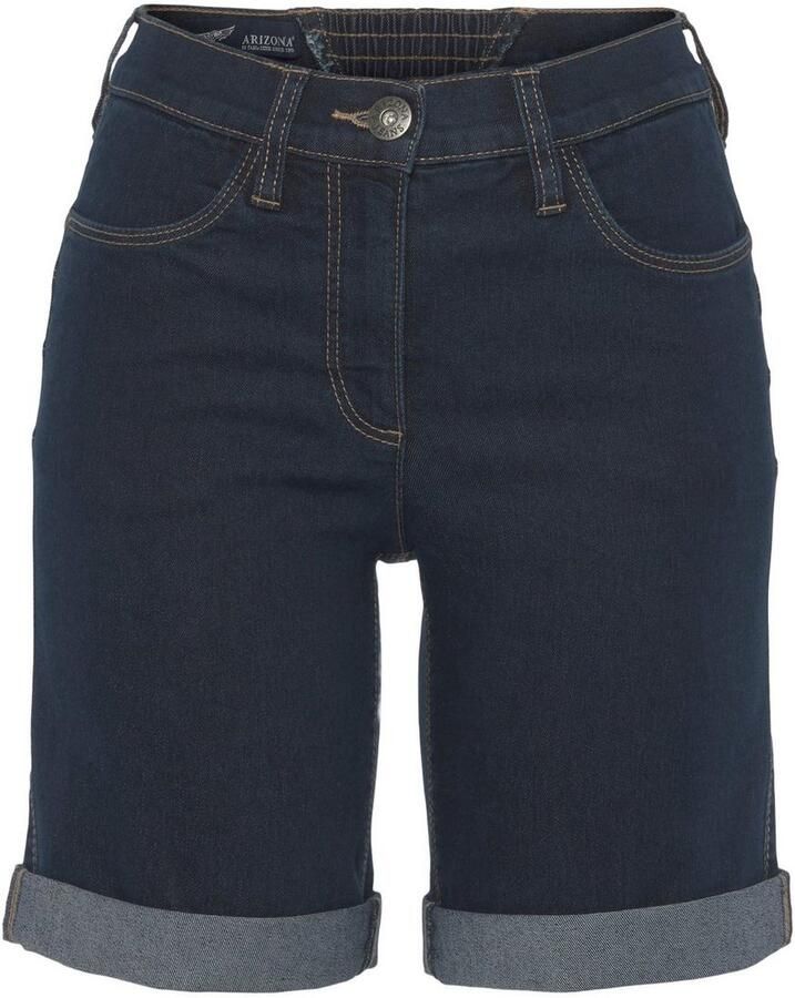 Arizona Jeansbermuda wijde pasvorm korte pasvorm hoge taille