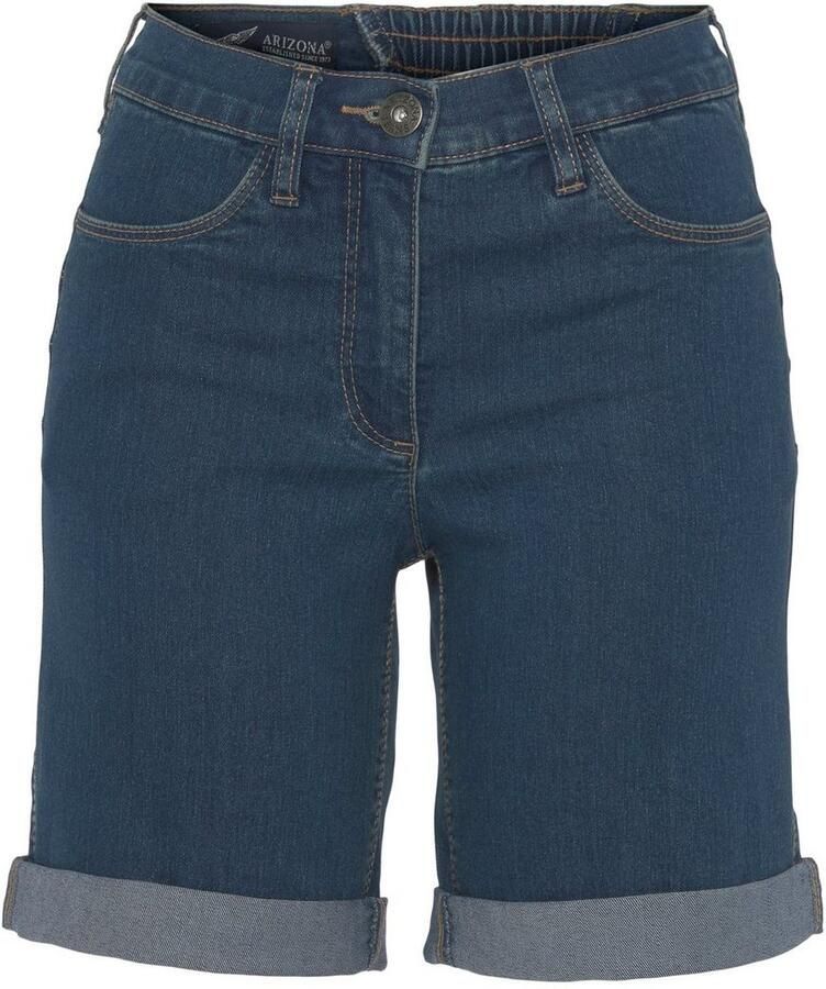 Arizona Jeansbermuda wijde pasvorm korte pasvorm hoge taille