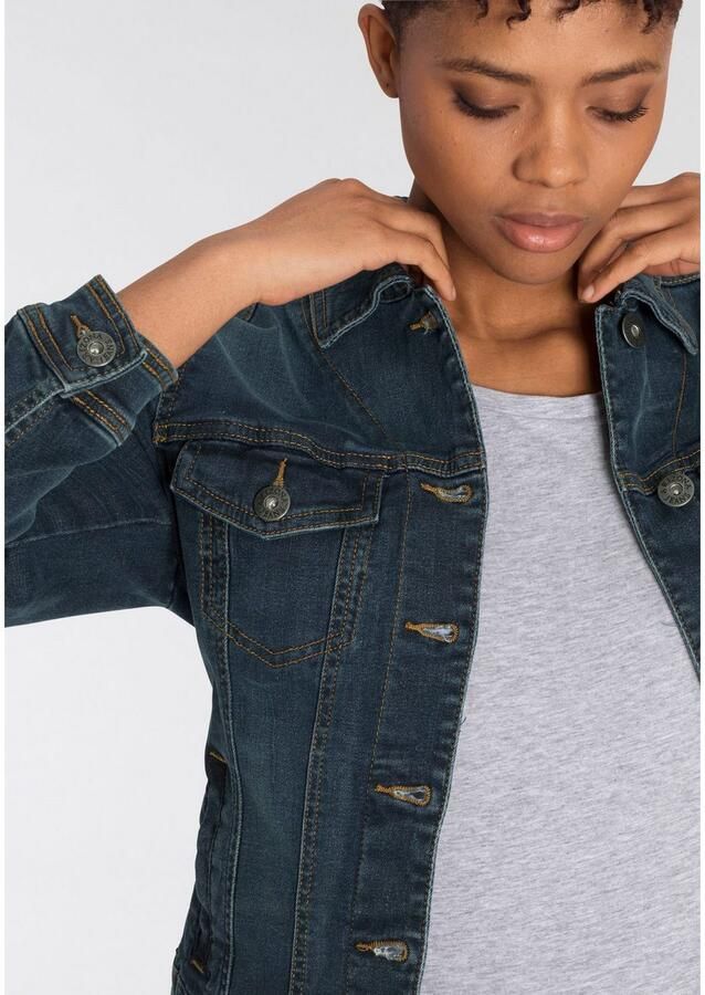 Arizona Jeansjack van katoenmix figuurvolgend in stretchkwaliteit - Foto 2