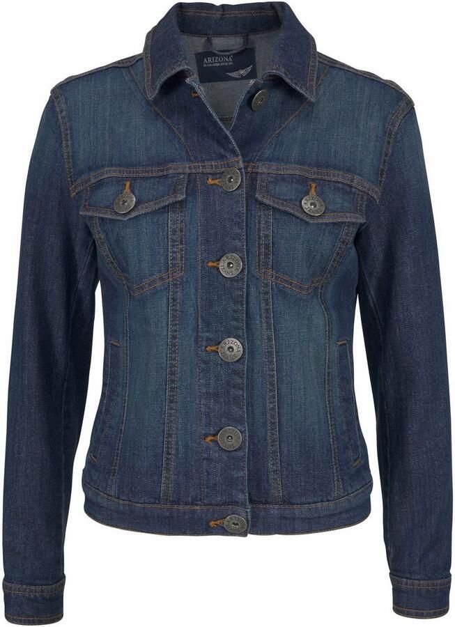 Arizona Jeansjack van katoenmix figuurvolgend in stretchkwaliteit