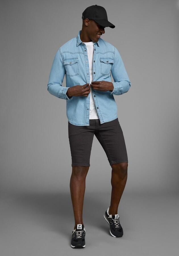 Arizona Jeansshort rechte snit knieomspelende lengte lage taillehoogte - Foto 6