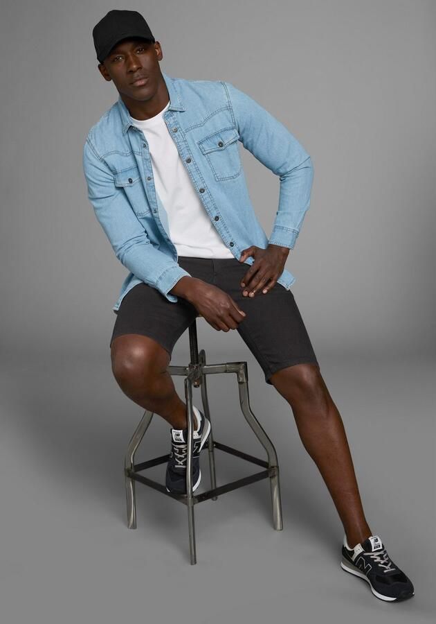 Arizona Jeansshort rechte snit knieomspelende lengte lage taillehoogte - Foto 7