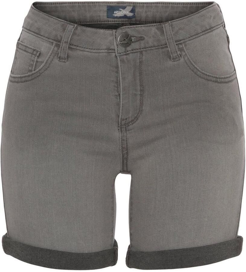 Arizona Jeansshort Ultra Stretch extra strak gesneden opgerolde beenafsluitingen