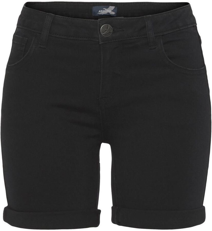 Arizona Jeansshort Ultra Stretch extra strak gesneden opgerolde beenafsluitingen