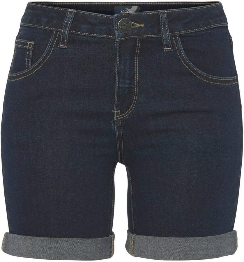 Arizona Jeansshort Ultra Stretch extra strak gesneden opgerolde beenafsluitingen