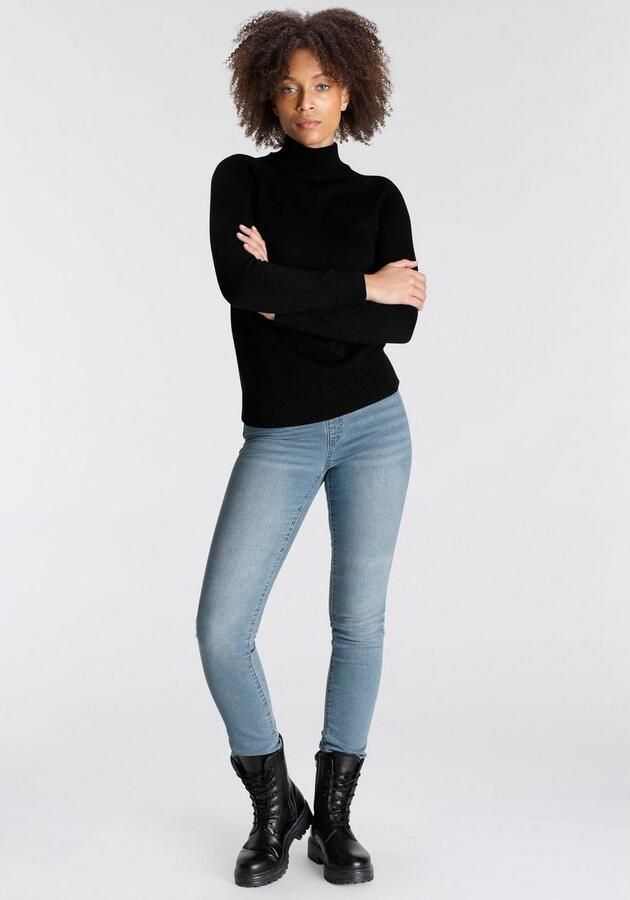 Arizona Gebreide trui Rollneck in effen kleur met grof breiselpatroon en coltrui - Foto 7