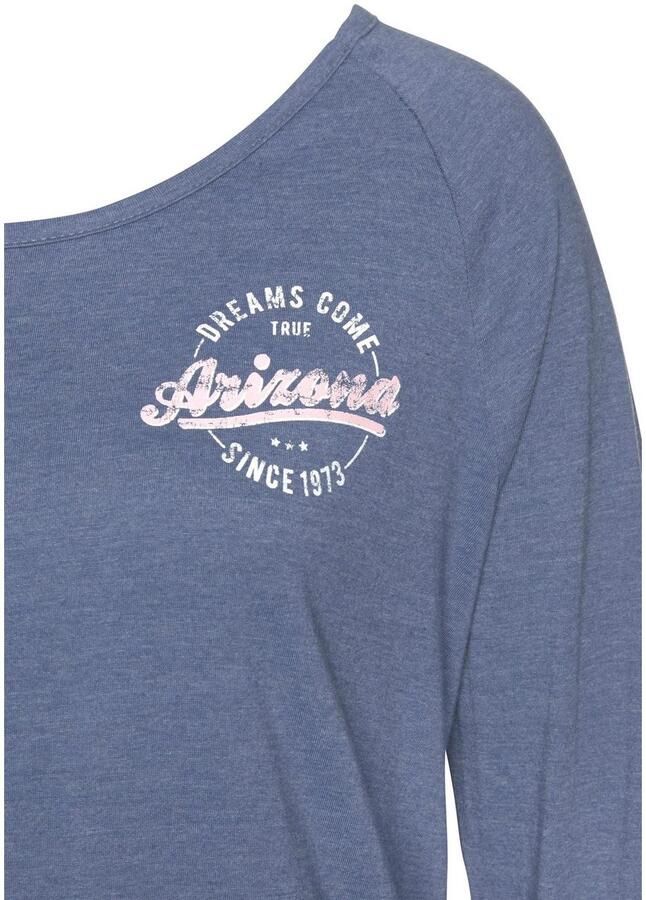 Arizona Nachthemd in college-look met folieprint