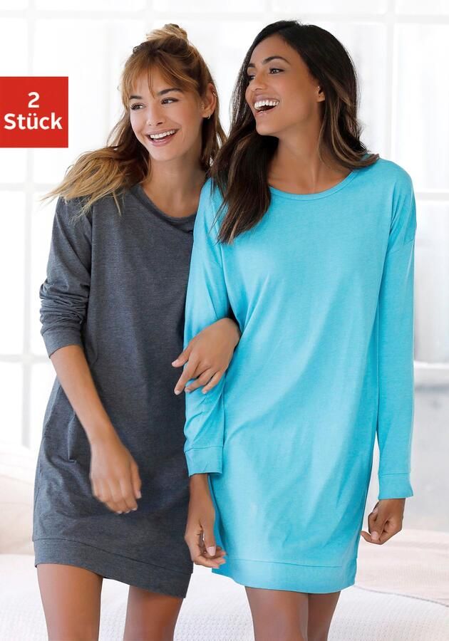 Arizona Nachthemd in gemêleerde look (Set van 2) - Foto 7