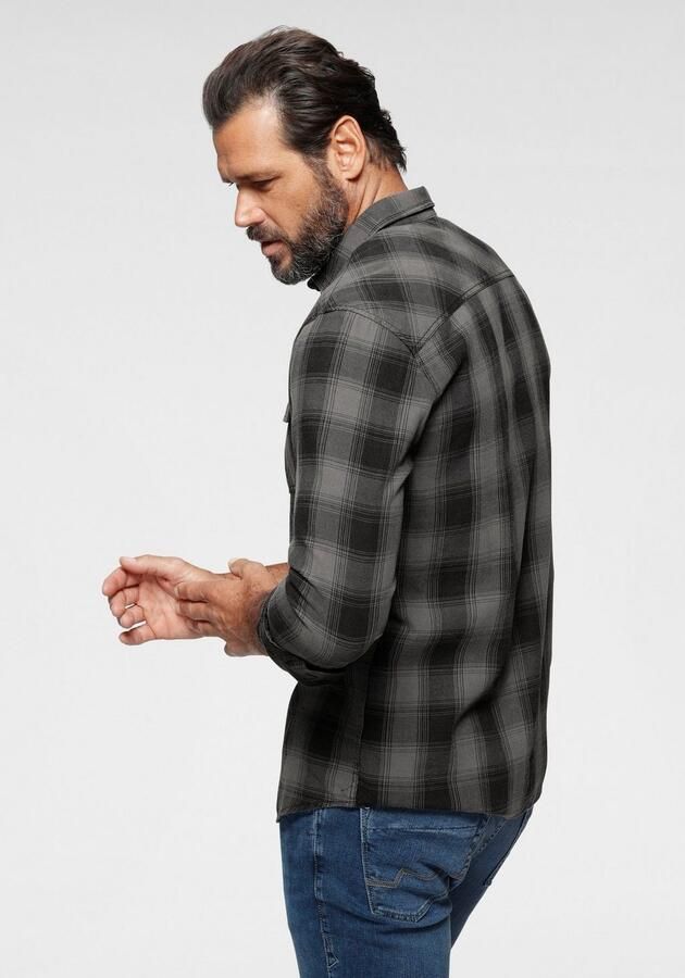 Arizona Overhemd met lange mouwen trendy ruit en borstzakken - Foto 5