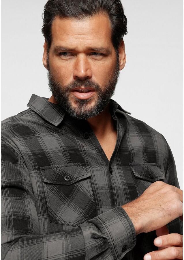 Arizona Overhemd met lange mouwen trendy ruit en borstzakken - Foto 3