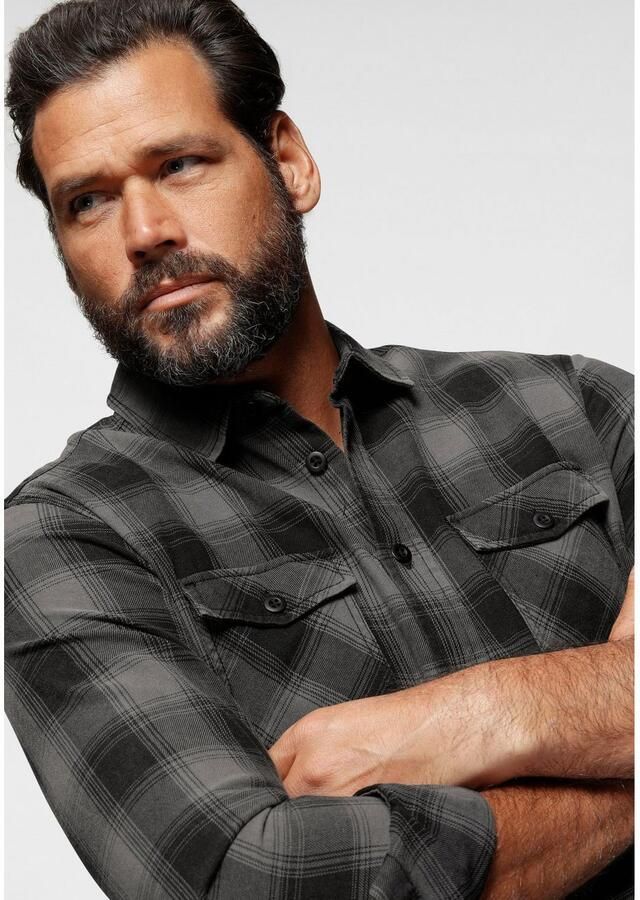 Arizona Overhemd met lange mouwen trendy ruit en borstzakken - Foto 2