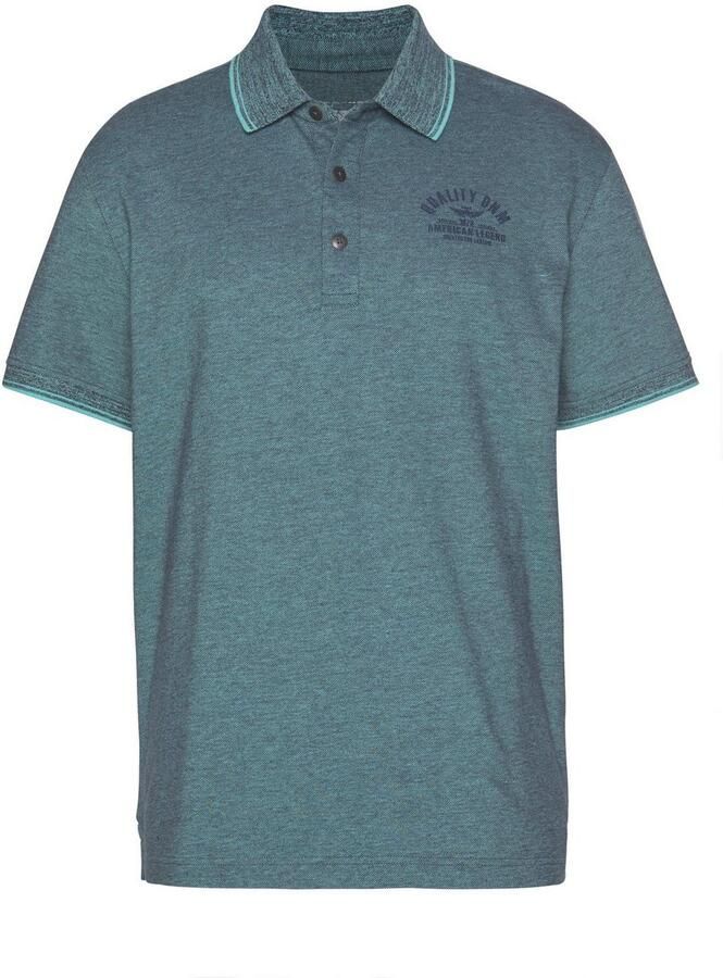 Arizona Poloshirt Korte mouwen met polokraag met printapplicaties van piqué stof