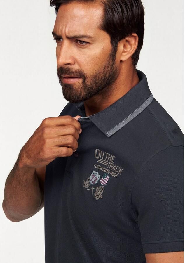 Arizona Poloshirt Korte mouwen met ribboordjes polokraag met knopen - Foto 4