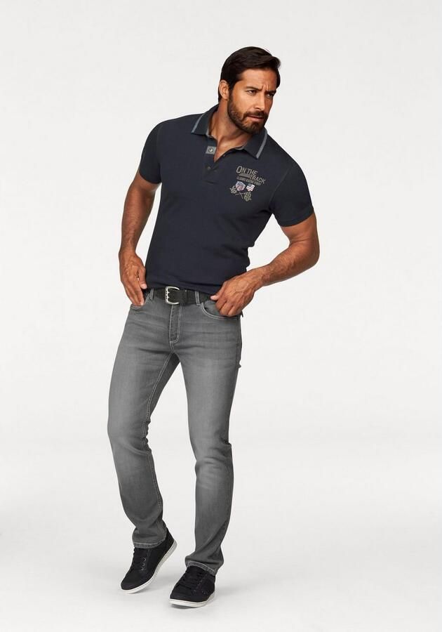 Arizona Poloshirt Korte mouwen met ribboordjes polokraag met knopen - Foto 5