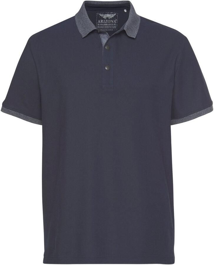 Arizona Poloshirt Korte mouwen met ribgebreide chetten polokraag van piqué stof