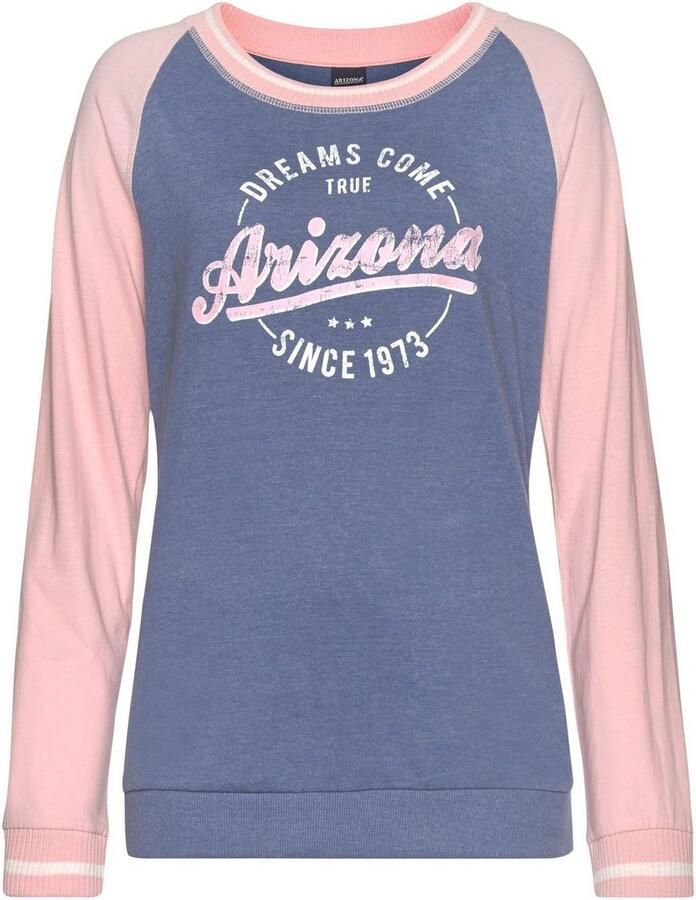 Arizona Pyjama in college-look met folieprint (2-delig 1 stuk)