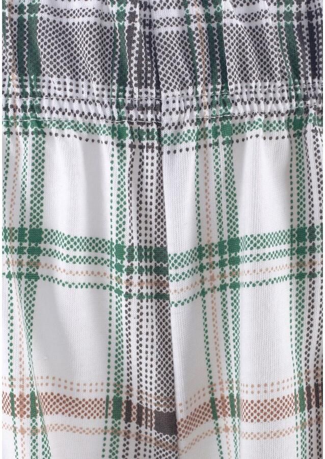 Arizona Pyjama met broek met ruitdessin (4-delig Set van 2)