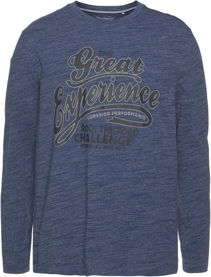 Arizona Shirt met lange mouwen shirt met lange mouwen in een gemêleerde look en modieuze print - Foto 7