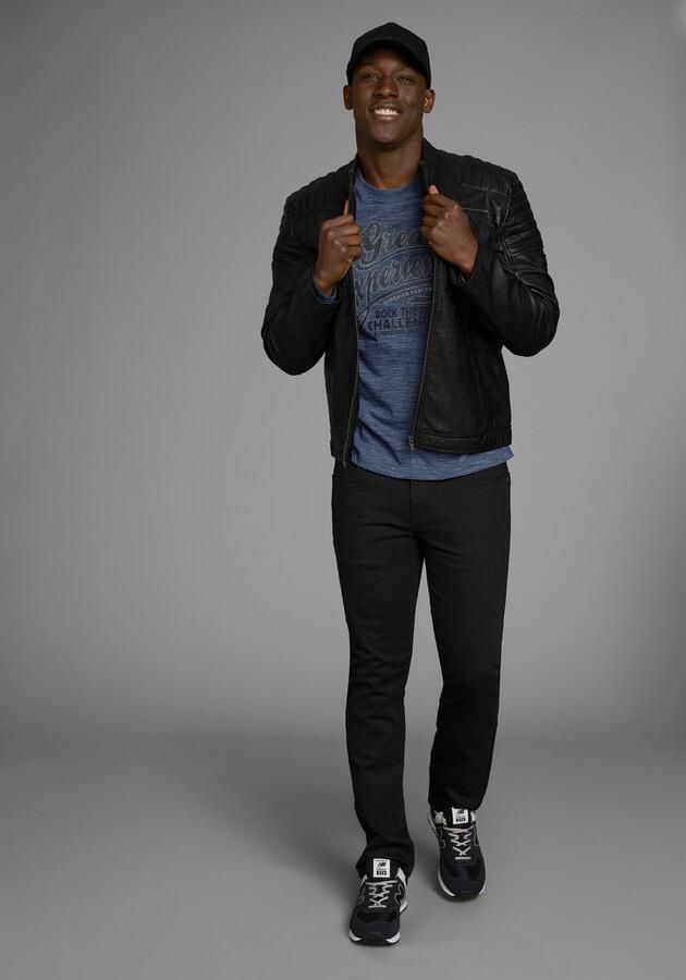 Arizona Shirt met lange mouwen shirt met lange mouwen in een gemêleerde look en modieuze print - Foto 6