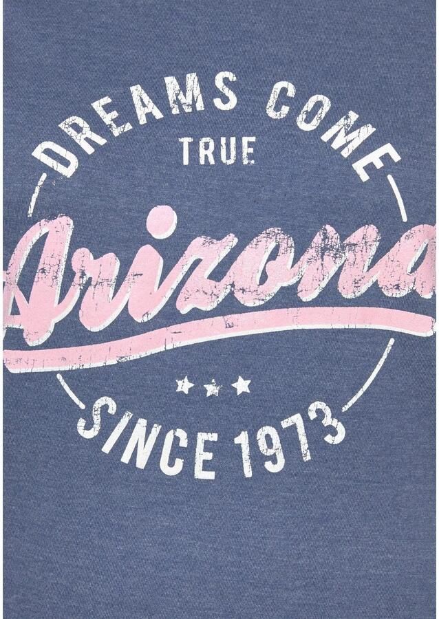 Arizona Shortama in college-look met folieprint (2-delig 1 stuk) - Foto 3