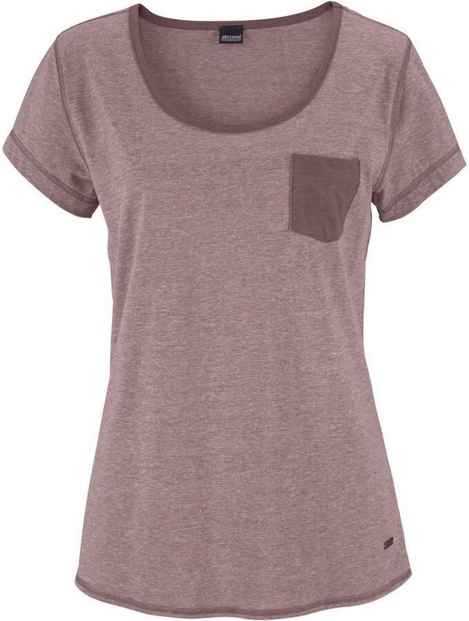 Arizona Shortama mêlee met ronde hals en borstzak (2-delig 1 stuk) - Foto 3