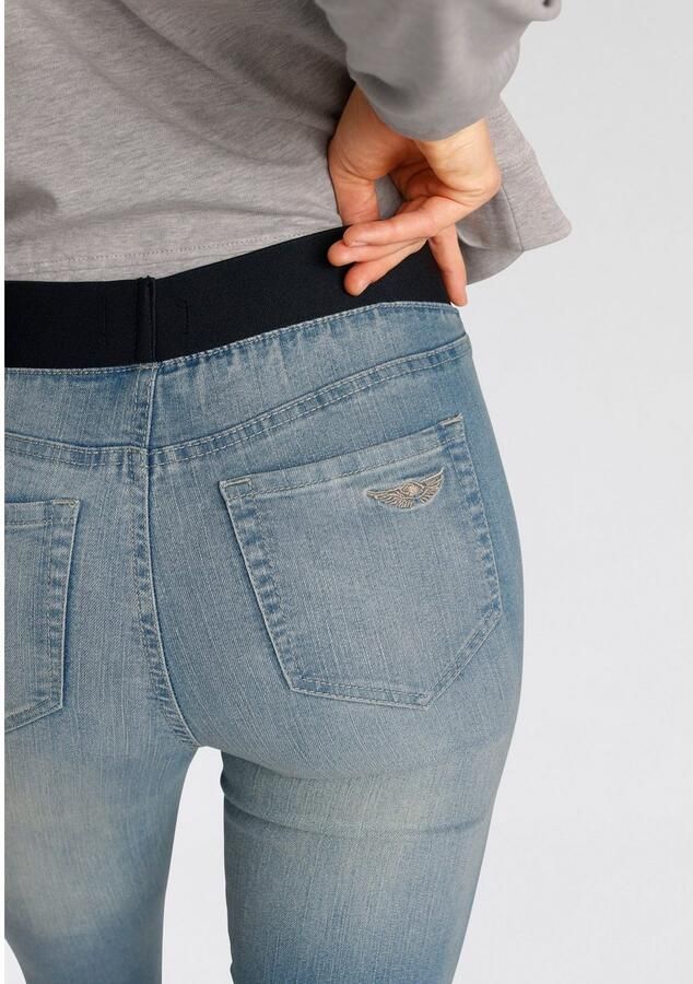 Arizona Skinny fit jeans extra-strakke snit comfortabele taille used-look-wassing - Foto 2