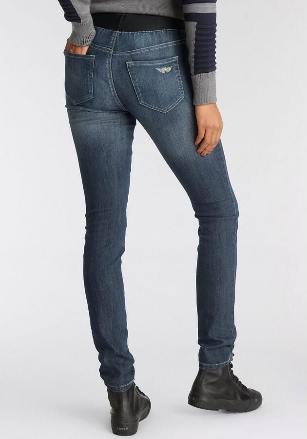 Arizona Skinny fit jeans extra-strakke snit comfortabele taille used-look-wassing - Foto 5