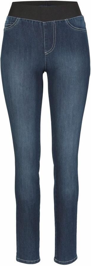 Arizona Skinny fit jeans extra-strakke snit comfortabele taille used-look-wassing - Foto 7