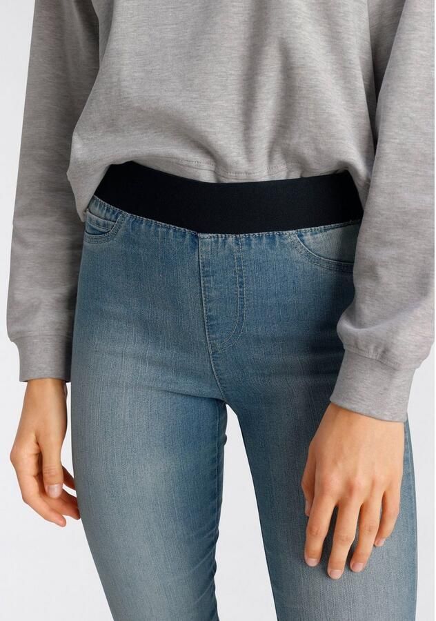 Arizona Skinny fit jeans extra-strakke snit comfortabele taille used-look-wassing - Foto 3