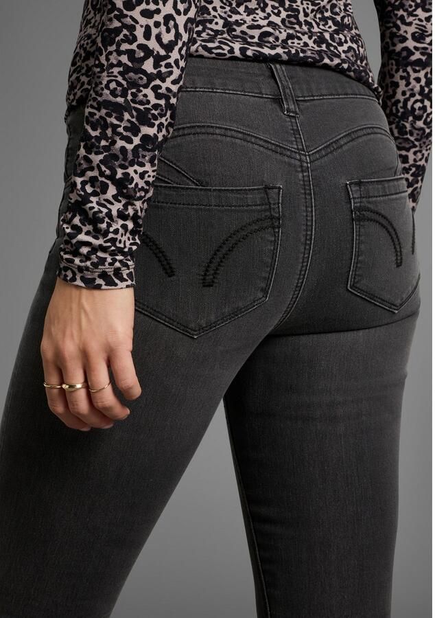 Arizona Skinny fit jeans Shaping skinny pasvorm normale taille in stretchkwaliteit used-look