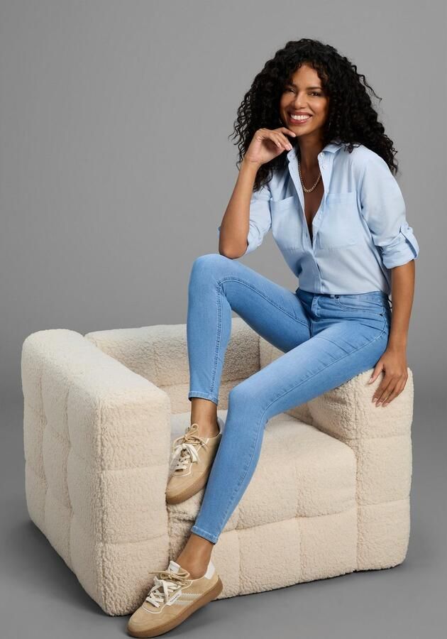 Arizona Skinny fit jeans Ultra Stretch extra-strak gesneden pasvorm modieuze used-wassing - Foto 5