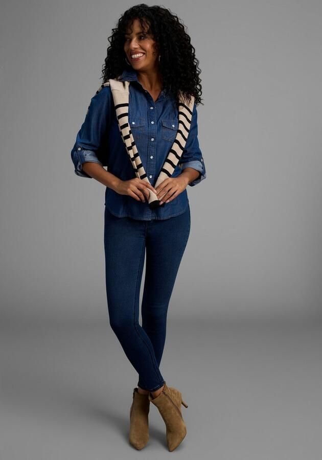 Arizona Skinny fit jeans Ultra Stretch extra-strak gesneden pasvorm modieuze used-wassing - Foto 4