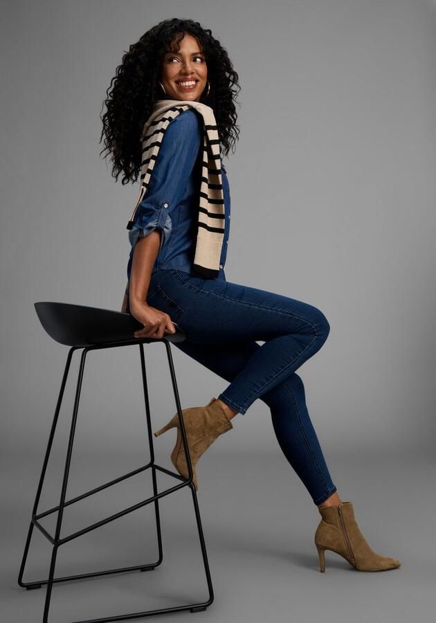 Arizona Skinny fit jeans Ultra Stretch extra-strak gesneden pasvorm modieuze used-wassing - Foto 5